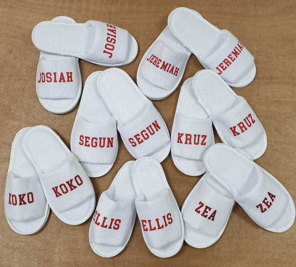 Children's Personalised spa Slippers - Pamper Party Slippers - Hot tub party - Unisex