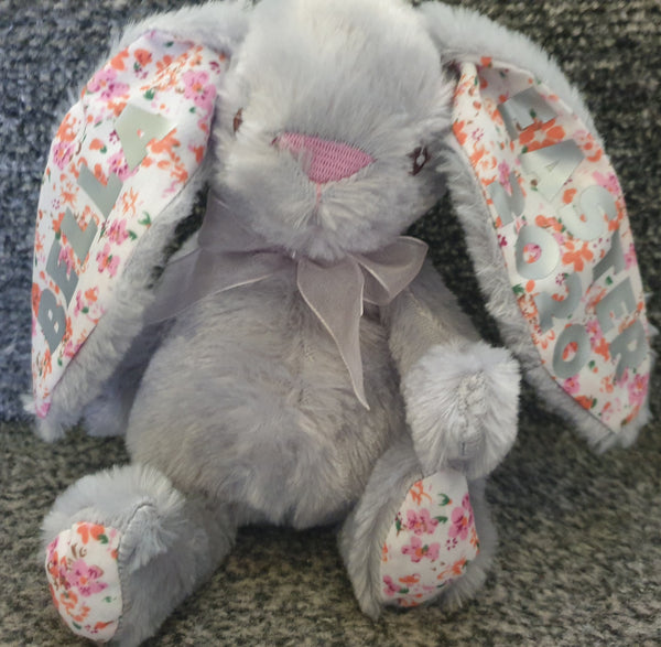 Personalised Easter Birth Flowergirl Bunny Rabbit Soft Toy