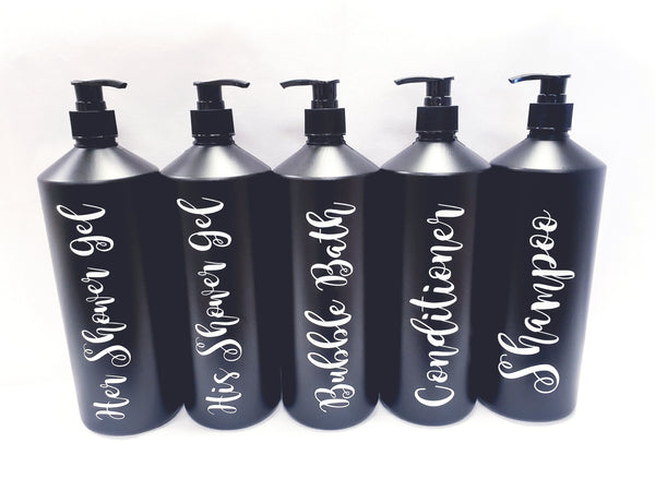 Mrs Hinch Inspired Personalised Bathroom Bottle Pump Dispensers