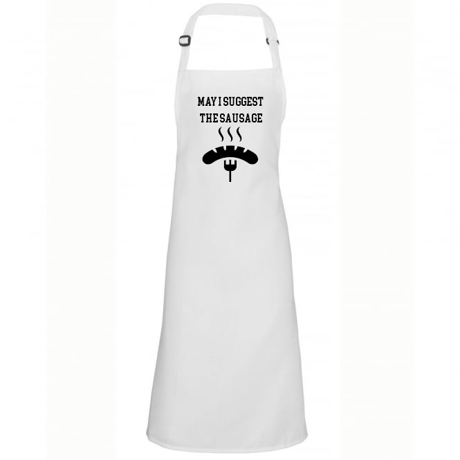 Funny Apron For Men May I Suggest The Sausage BBQ Present Gift