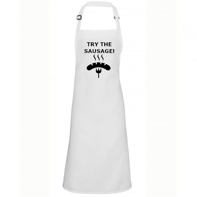 Funny Apron For Men Try The Sausage BBQ Present Gift