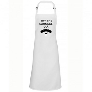 Funny Apron For Men Try The Sausage BBQ Present Gift