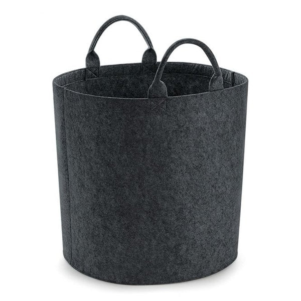 Personalised Grey Felt Toy Storage Tub Bucket