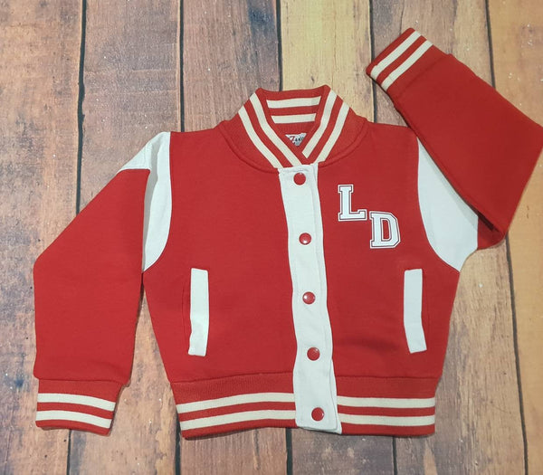 Personalised children's varsity jackets ages 3-13