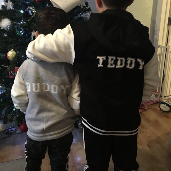 Personalised children's varsity jackets ages 3-13