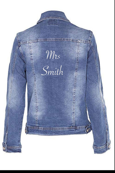 Personalised Bride Denim Jacket