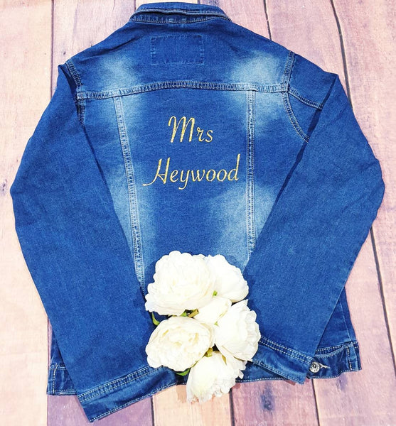 Personalised Bride Denim Jacket