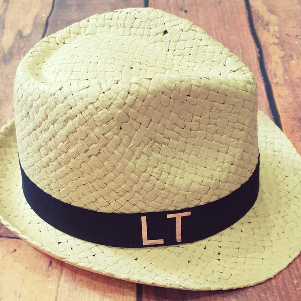 Personalised Straw Children's Trilby Sun Hat