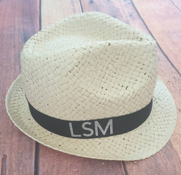 Personalised Straw Adults Unisex Trilby Sun hat