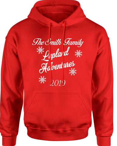 Personalised Lapland Family Matching Hoodie Jumper 2024