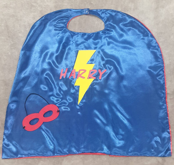 Personalised Unisex Doublesided Superhero Cape - Children's Fancy Dress - Marvel - Comic