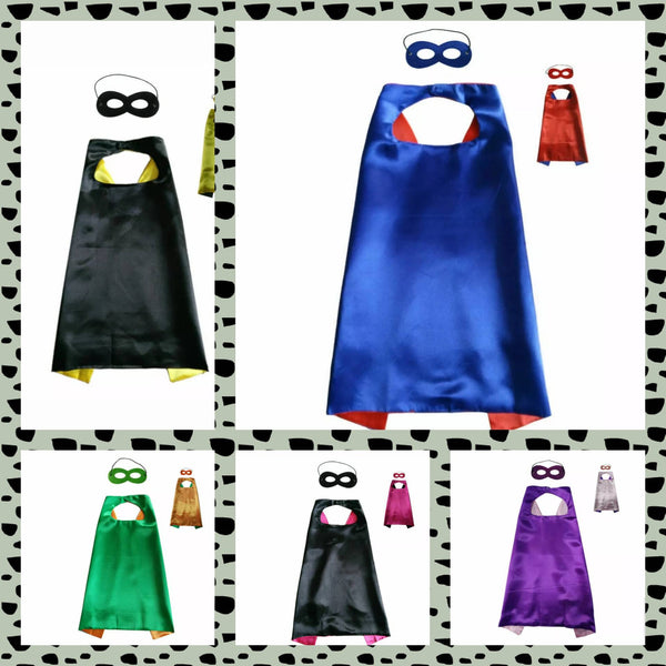 Personalised Unisex Doublesided Superhero Cape - Children's Fancy Dress - Marvel - Comic