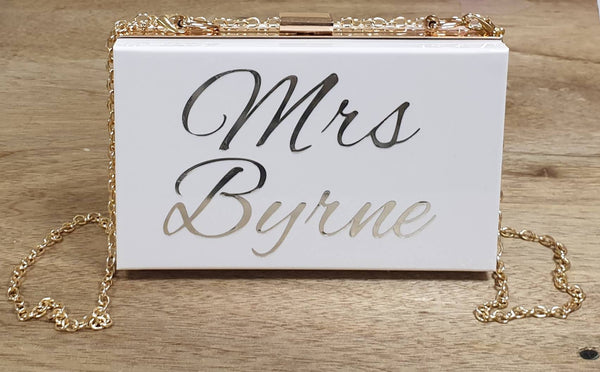 Personalised Acrylic Perspex Clutch Bag