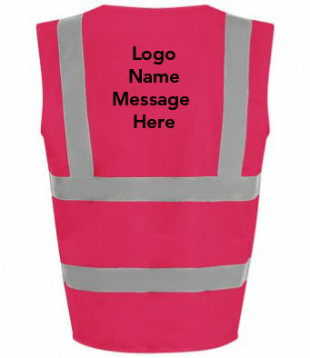 Adults Personalised High Viz Safety Vest one