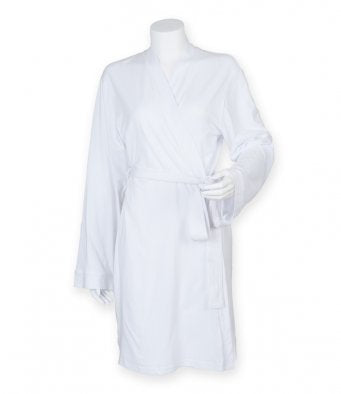 Personalised Jersey Cotton Dressing Gown Wedding Robe Kimono